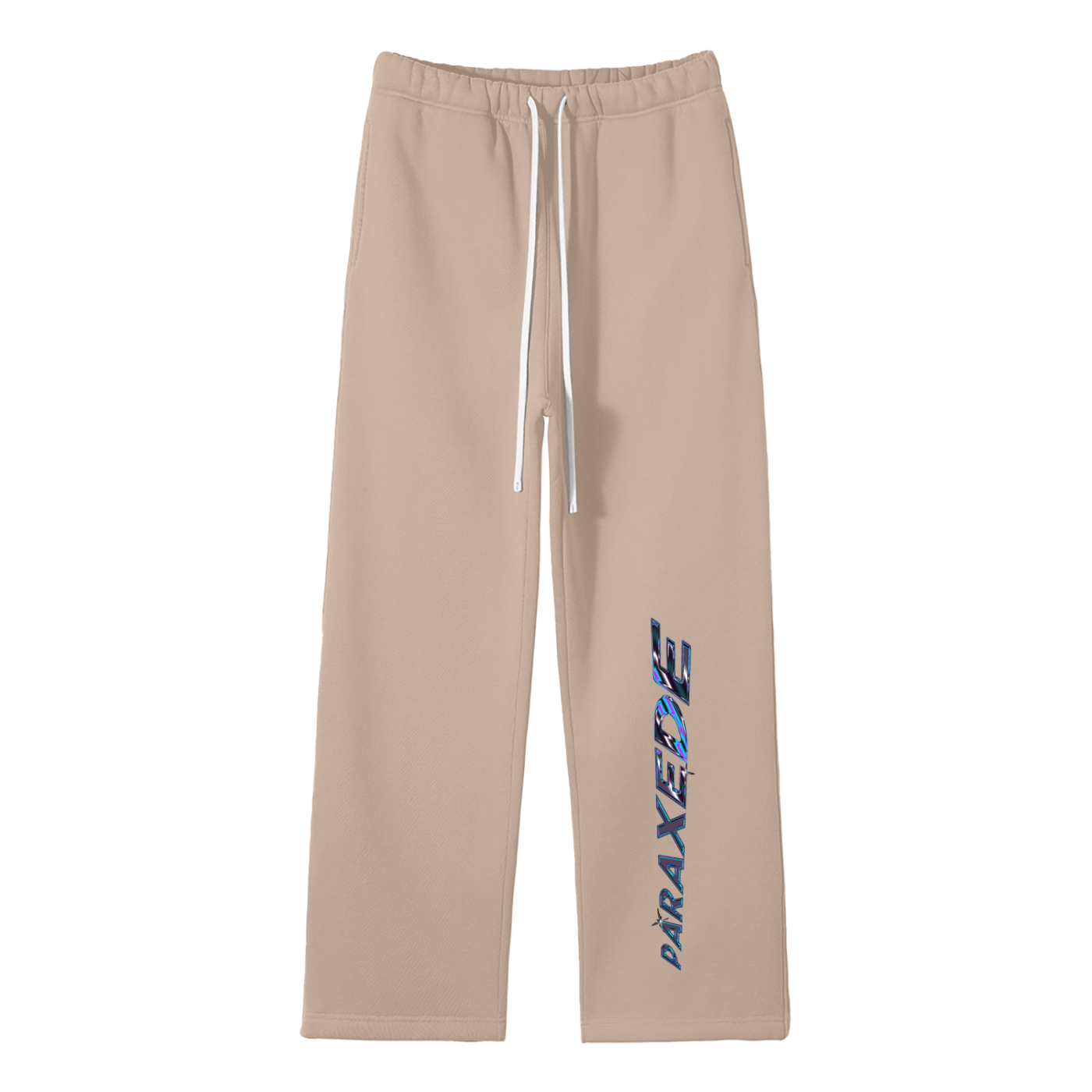 Unisex Solid Color Fleece Straight Leg Pants