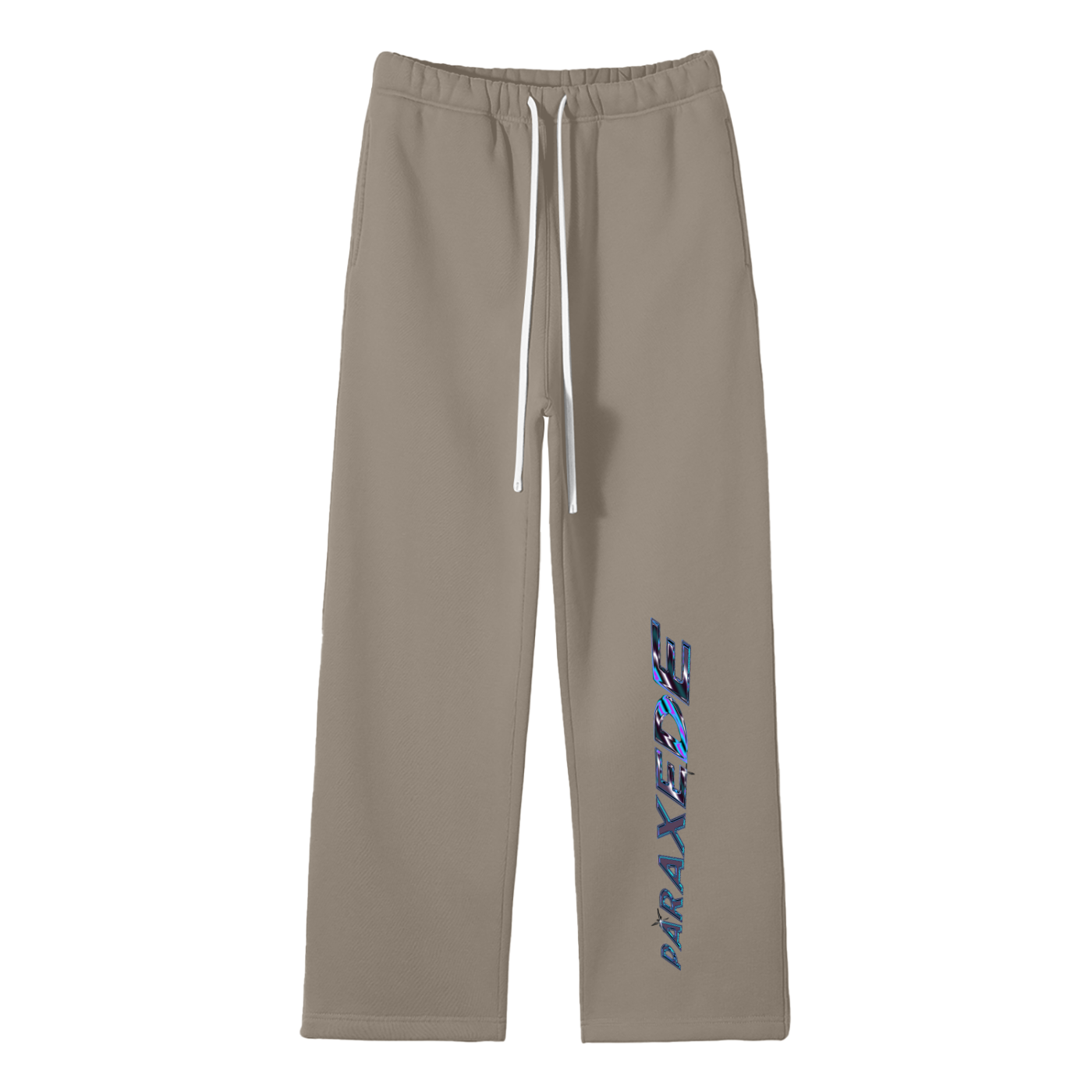 Unisex Solid Color Fleece Straight Leg Pants