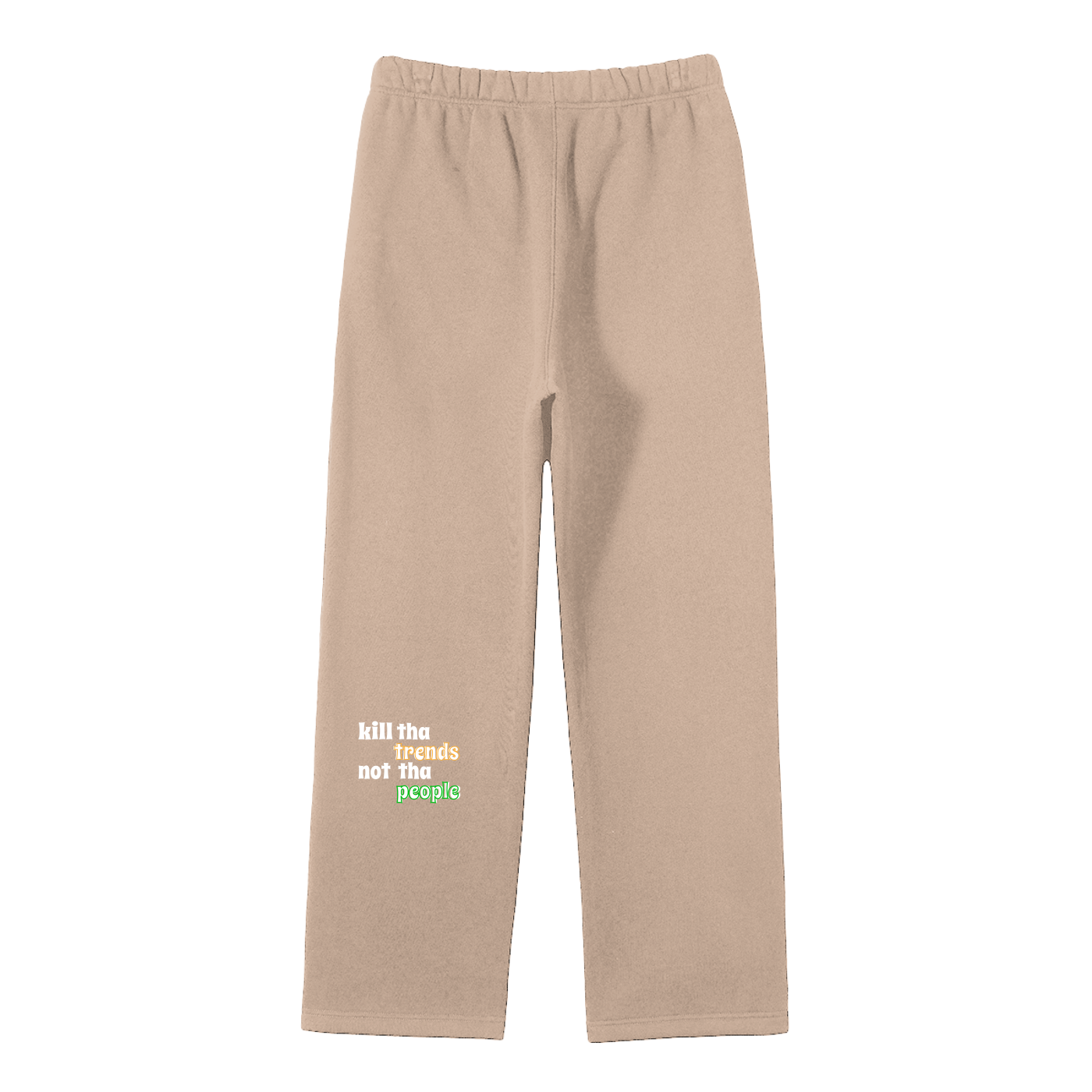 Unisex Solid Color Fleece Straight Leg Pants